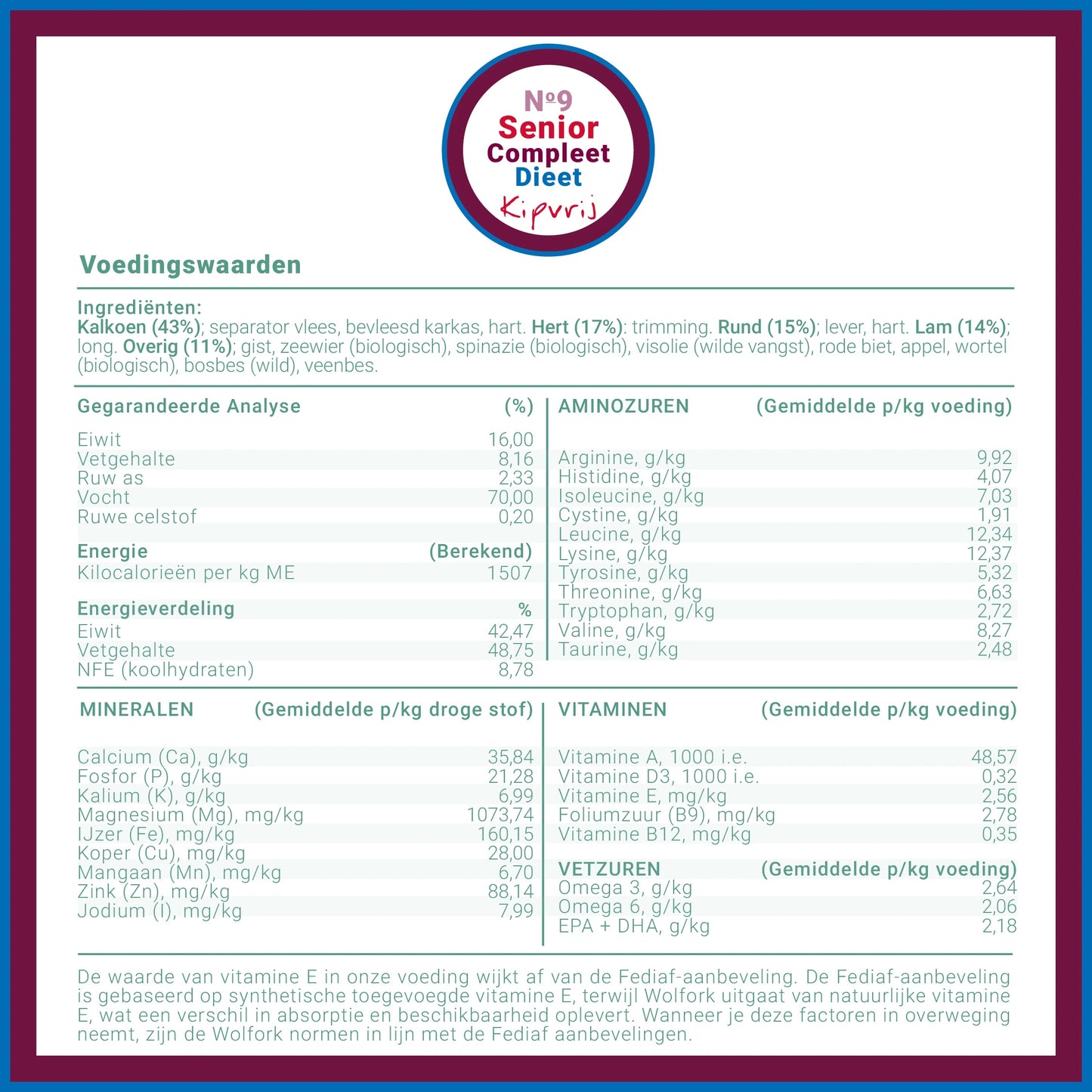 №9 Senior Diet Complete | Chicken-Free